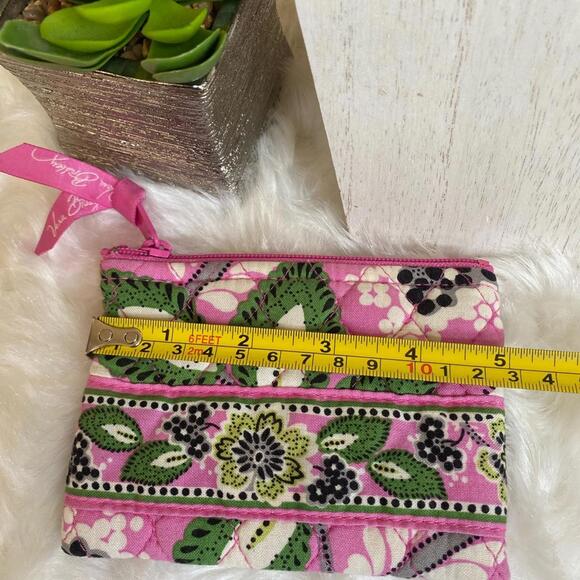 Vera Bradley Pink and Green Quilted Pouch - Picture 4 of 5